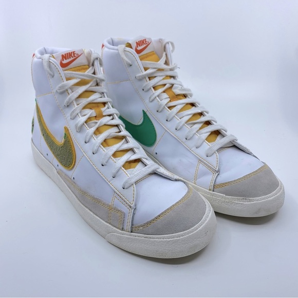 Nike Other - Nike Blazer Mid 77 Rayguns Color White/Green/Yellow SZ 11.5 Flip Flop Swoosh